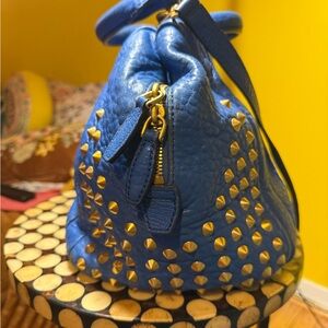 MCM Blue and Gold Accent Bag
